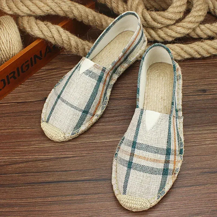 Men's espadrille with graffiti design – Elio-Beige Blue-6-Nora Luxe
