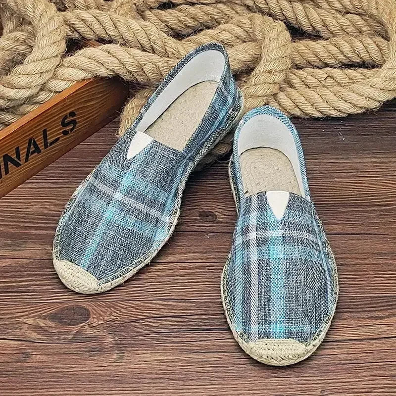 Men's espadrille with graffiti design – Elio-Grey Blue-6-Nora Luxe