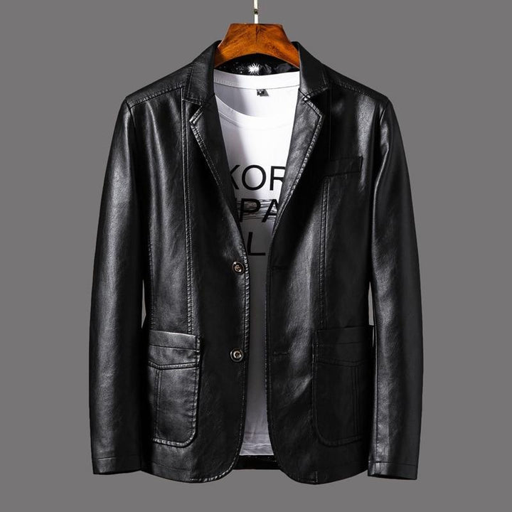 Men's Leather Blazer – Leonardo-Black-S-Nora Luxe