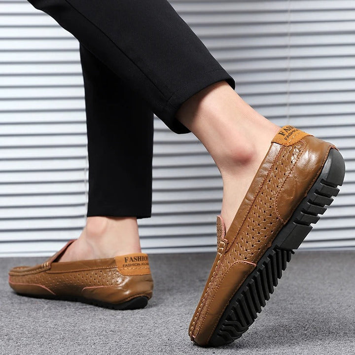 Men's Leather Loafers – Damiano-Blue-1-6-Nora Luxe
