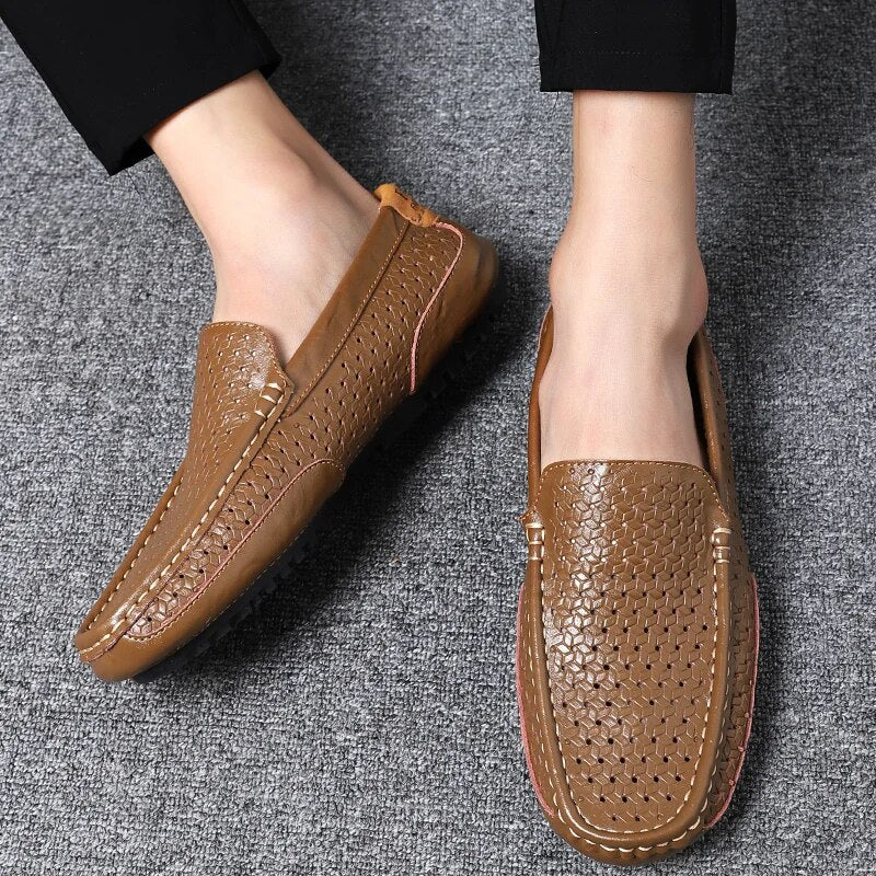 Men's Leather Loafers – Damiano-Blue-1-6-Nora Luxe