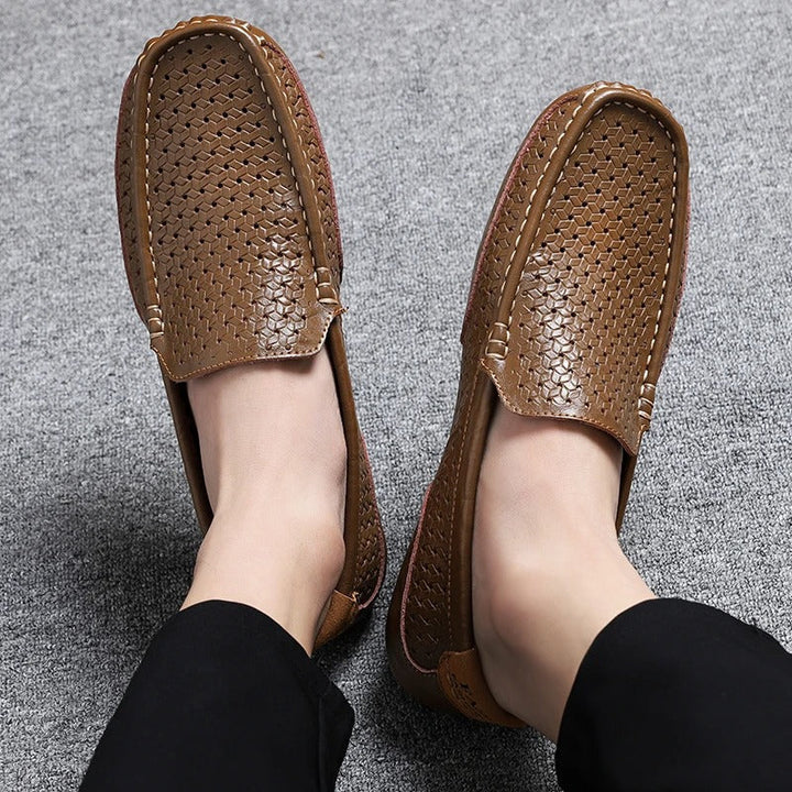 Men's Leather Loafers – Damiano-Blue-1-6-Nora Luxe