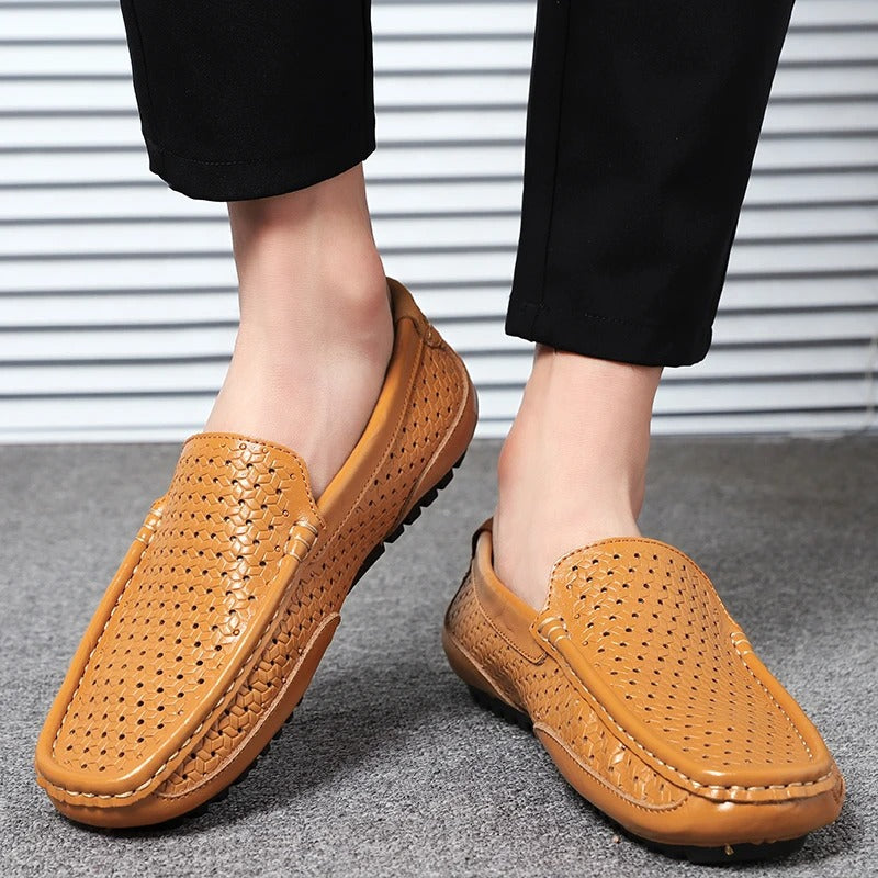 Men's Leather Loafers – Damiano-Blue-1-6-Nora Luxe