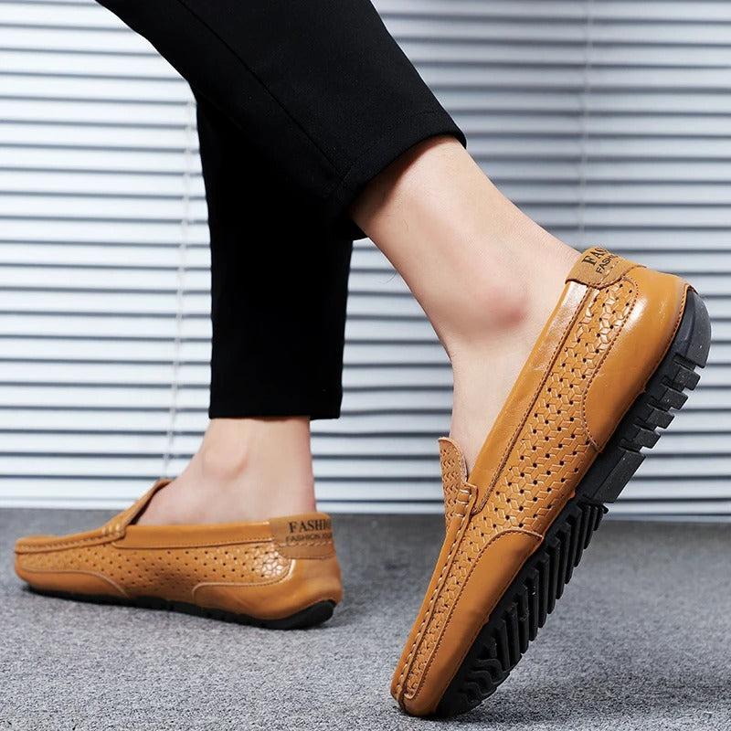 Men's Leather Loafers – Damiano-Blue-1-6-Nora Luxe