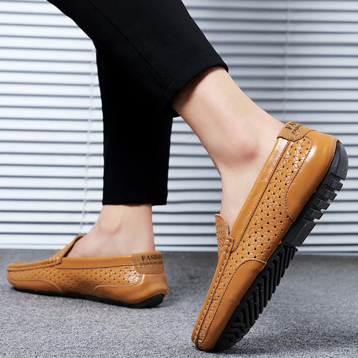 Men's Leather Loafers – Damiano-Blue-1-6-Nora Luxe
