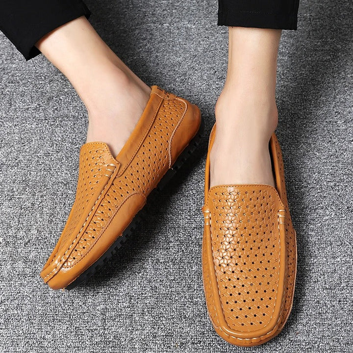 Men's Leather Loafers – Damiano-Blue-1-6-Nora Luxe