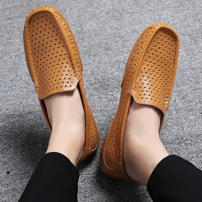 Men's Leather Loafers – Damiano-Blue-1-6-Nora Luxe