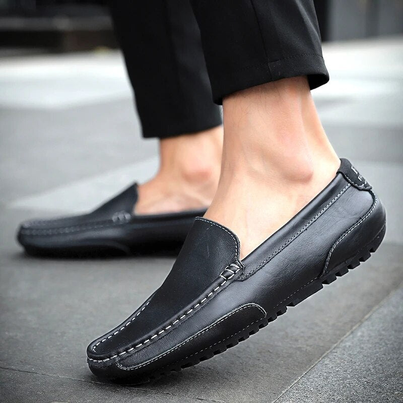 Men's Leather Loafers – Damiano-Blue-1-6-Nora Luxe