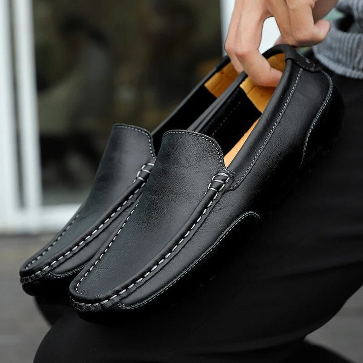 Men's Leather Loafers – Damiano-Blue-1-6-Nora Luxe
