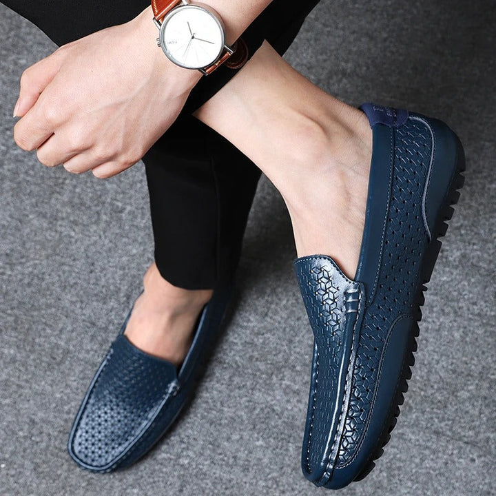 Men's Leather Loafers – Damiano-Blue-1-6-Nora Luxe