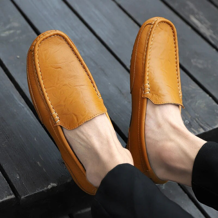 Men's Leather Loafers – Damiano-Blue-1-6-Nora Luxe