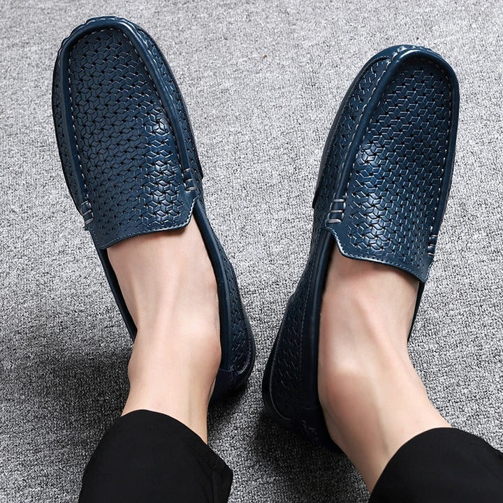 Men's Leather Loafers – Damiano-Blue-1-6-Nora Luxe