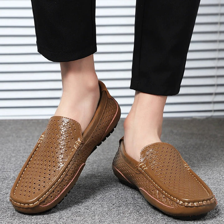 Men's Leather Loafers – Damiano-Blue-1-6-Nora Luxe