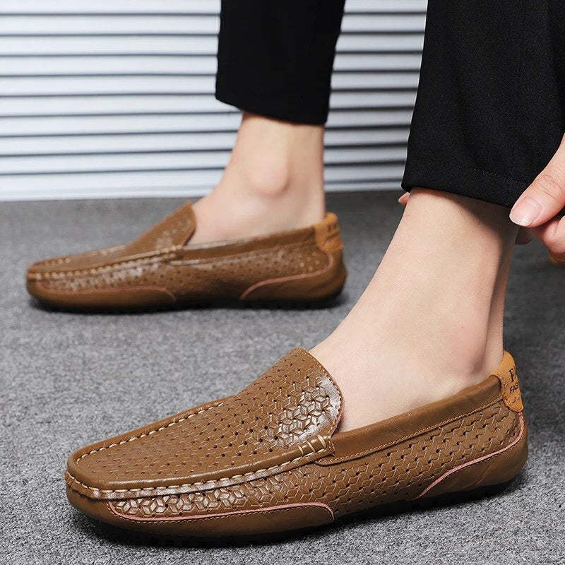 Men's Leather Loafers – Damiano-Brown-1-6-Nora Luxe
