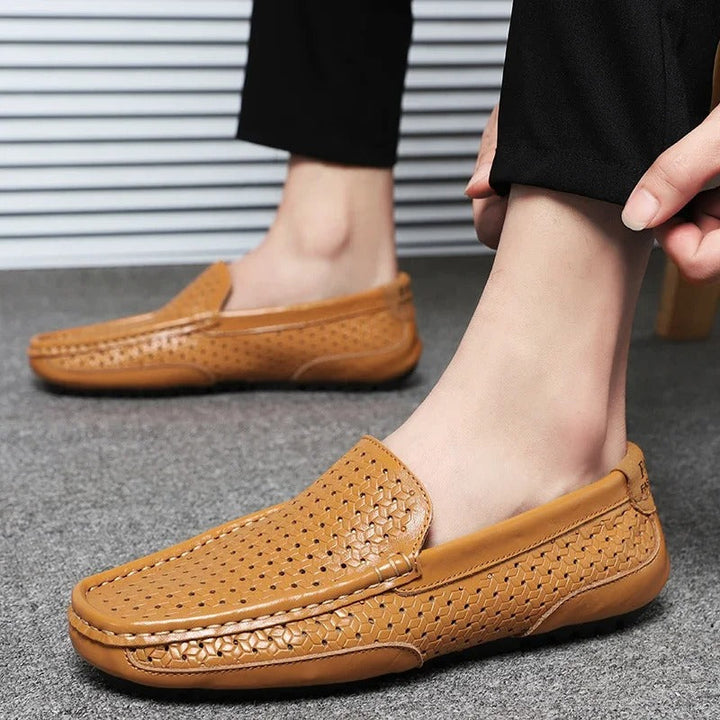 Men's Leather Loafers – Damiano-Yellow-1-6-Nora Luxe