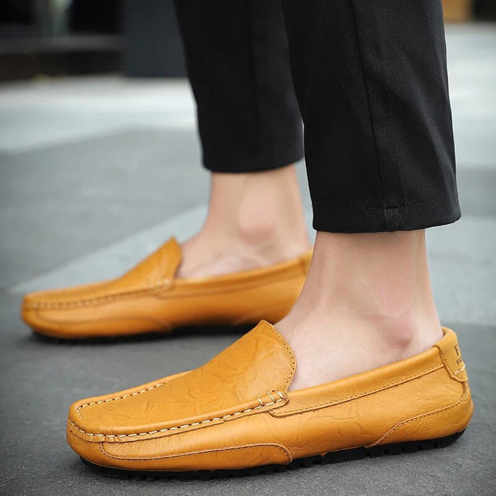 Men's Leather Loafers – Damiano-Yellow-2-6-Nora Luxe