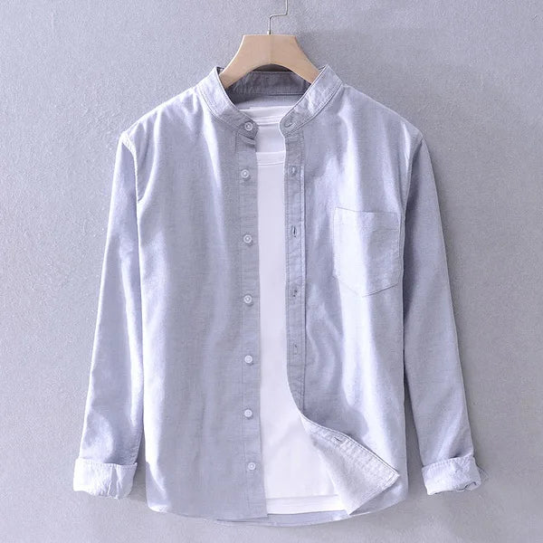 Men's leisure shirt – Matteo-Light grey-XS-Nora Luxe
