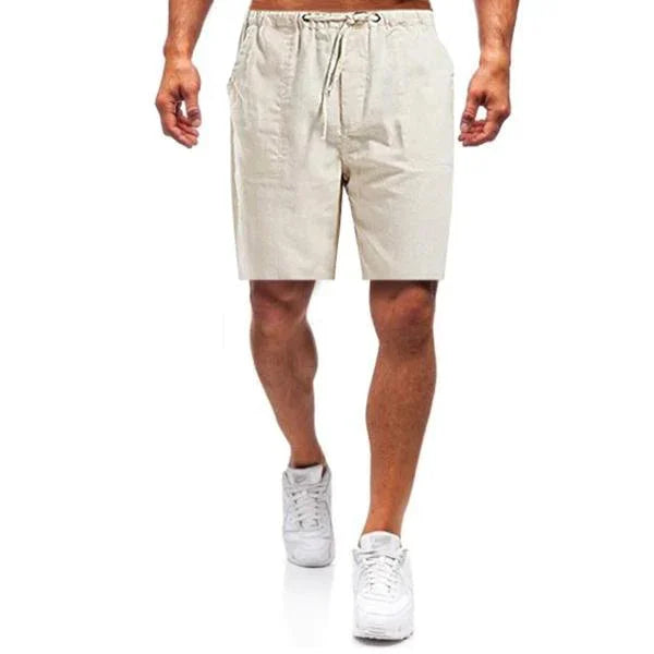 Men's linen shorts – Nils-Beige-S-Nora Luxe