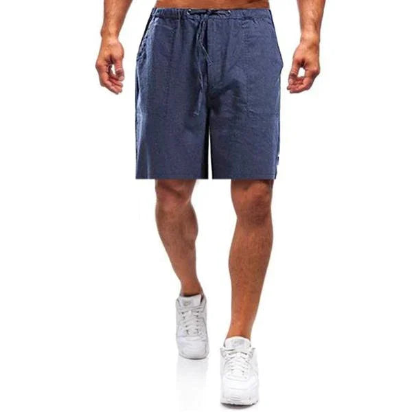 Men's linen shorts – Nils-Blue-S-Nora Luxe