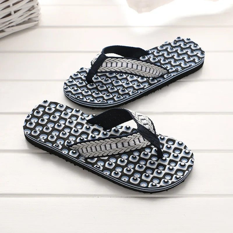 Men's Massage Slippers – Luca-Blue-6-Nora Luxe