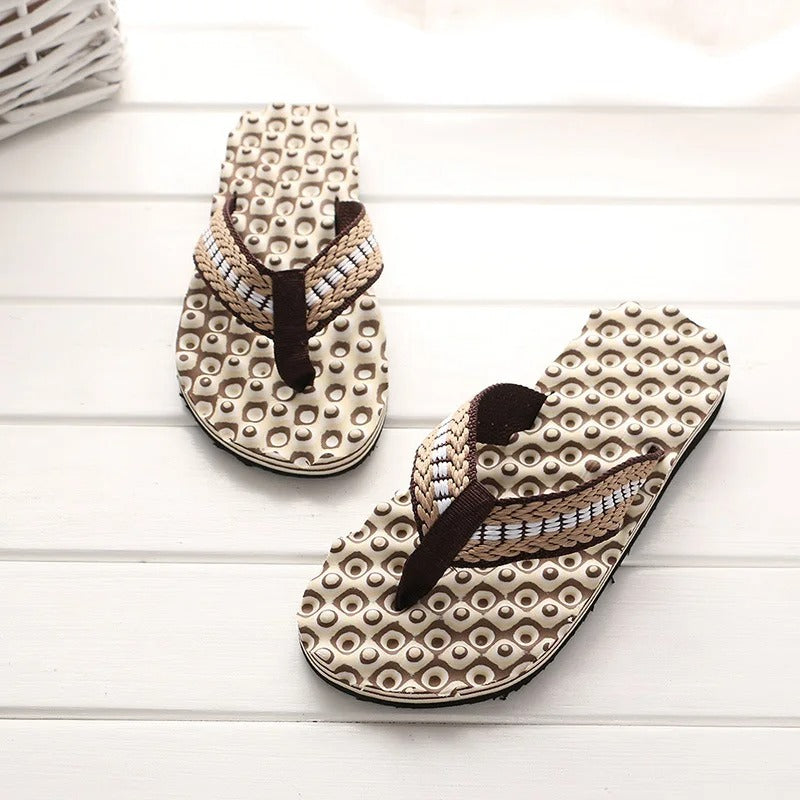 Men's Massage Slippers – Luca-Brown-6-Nora Luxe