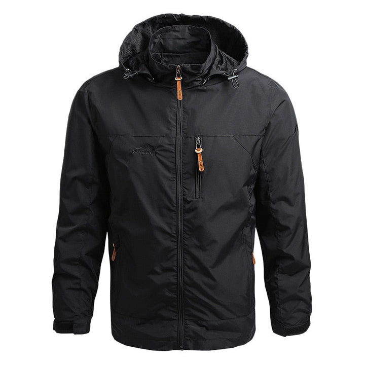 Men's Outdoor Jacket with Hood - Maximus-Black-S-Nora Luxe