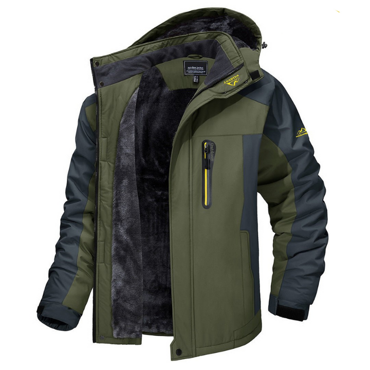 Men's Outdoor Winter Jacket - Everest-Green-S-Nora Luxe