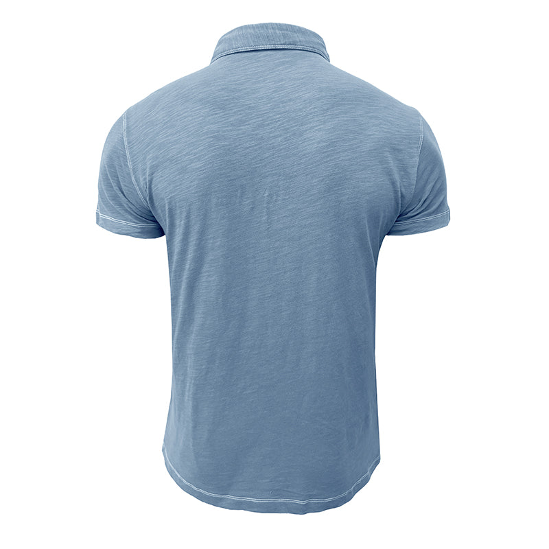 Men's Polo Shirt made of Soft Cotton – Matteo-Light blue-S-Nora Luxe