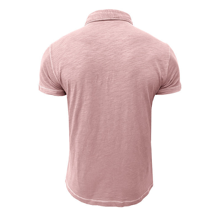 Men's Polo Shirt made of Soft Cotton – Matteo-Light blue-S-Nora Luxe