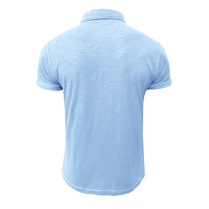 Men's Polo Shirt made of Soft Cotton – Matteo-Light blue-S-Nora Luxe