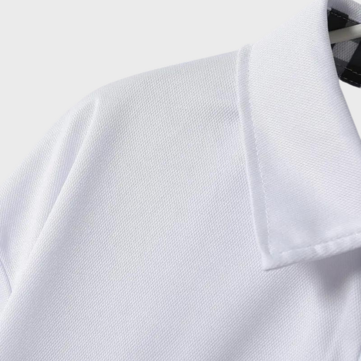 Men's Polo Shirt with Long Sleeves - Oliver-Black-S-Nora Luxe