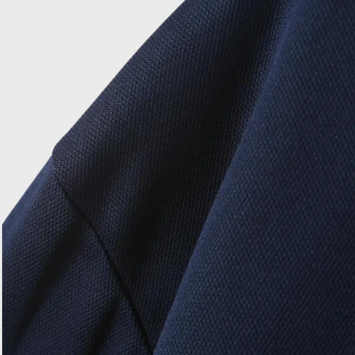 Men's Polo Shirt with Long Sleeves - Oliver-Black-S-Nora Luxe