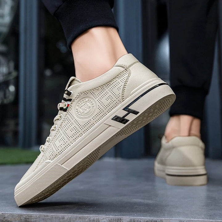 Men's sneakers made of perforated leather with a lightweight design – Ethan-White-6-Nora Luxe