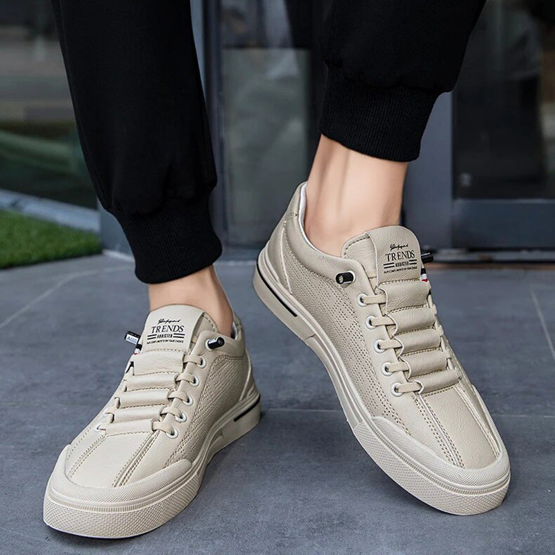 Men's sneakers made of perforated leather with a lightweight design – Ethan-White-6-Nora Luxe