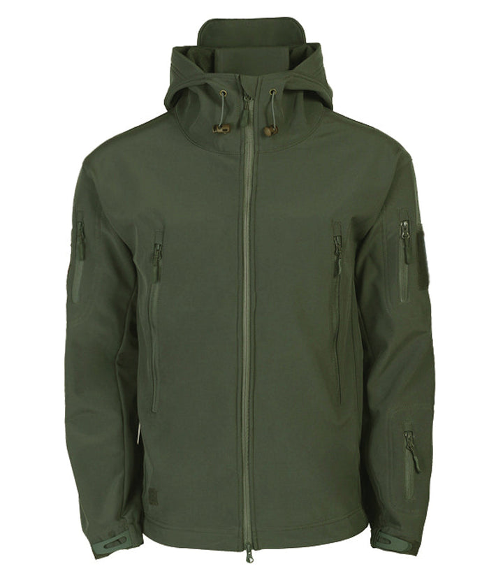 Men's Softshell Jacket with Hoodie - Titan-Black-S-Nora Luxe