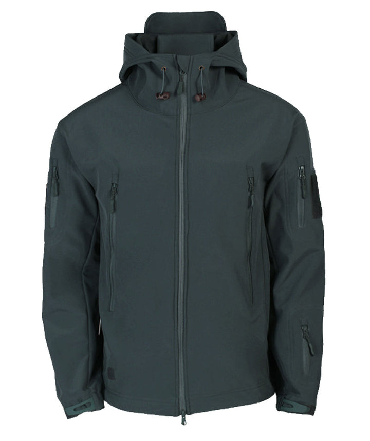 Men's Softshell Jacket with Hoodie - Titan-Black-S-Nora Luxe