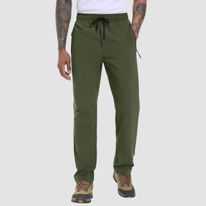 Men's Stretch & Quick-Dry Hiking Trousers - Logan-Olive Green-S-Nora Luxe