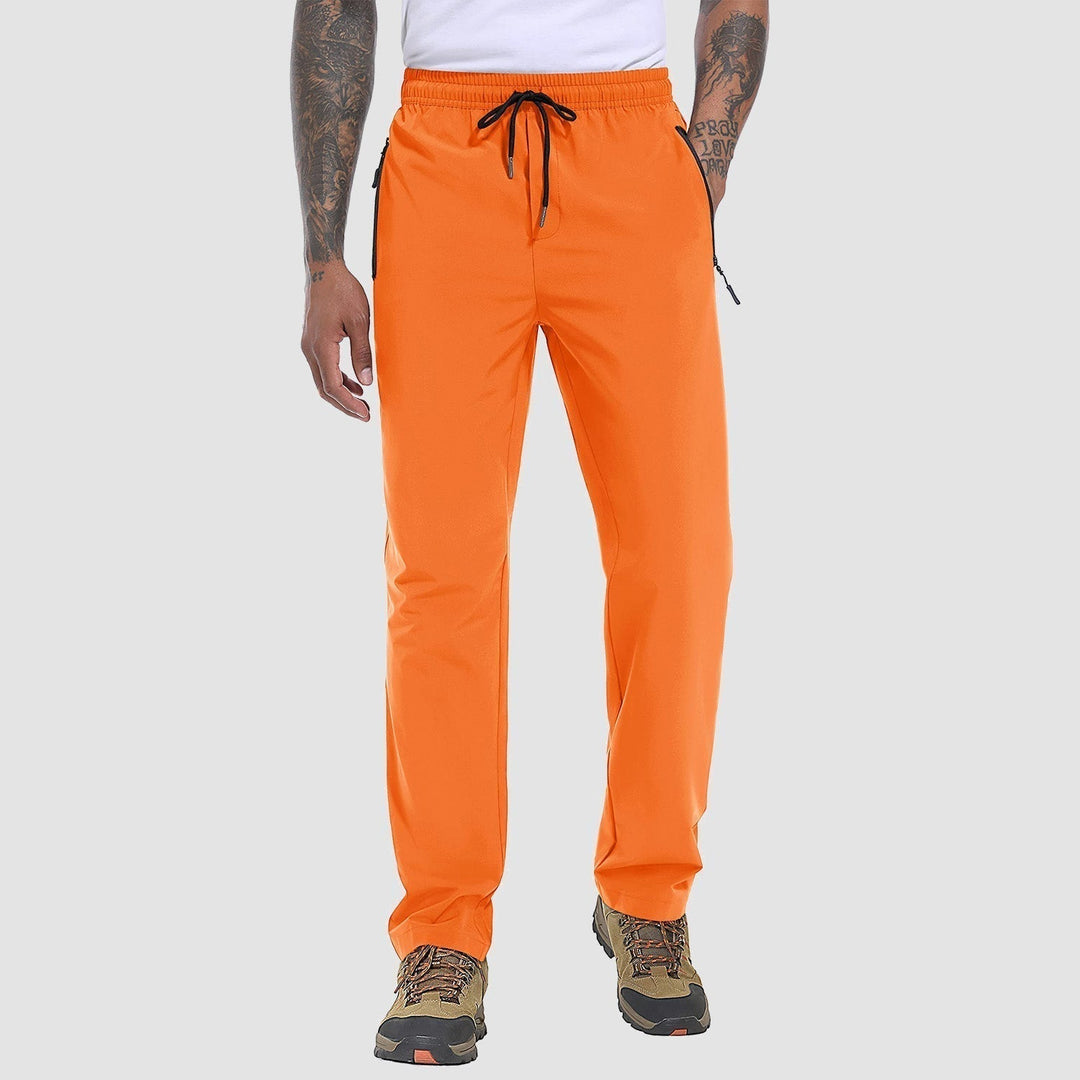 Men's Stretch & Quick-Dry Hiking Trousers - Logan-Orange-S-Nora Luxe