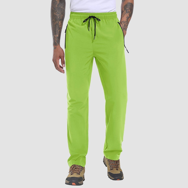 Men's Stretch & Quick-Dry Hiking Trousers - Logan-Yellow-Green-S-Nora Luxe