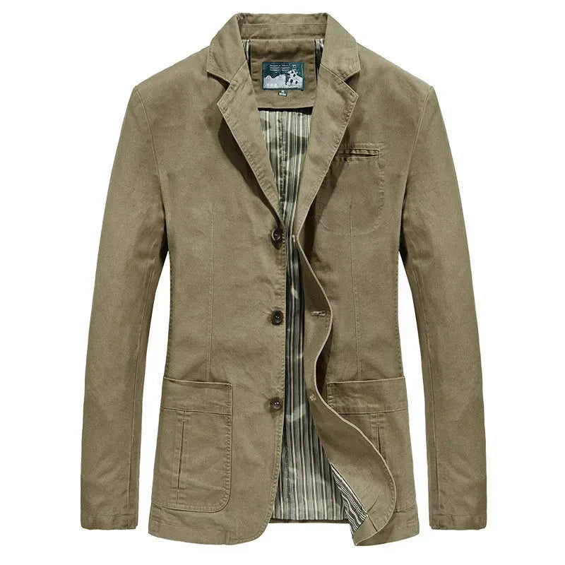 Men's Summer Jacket in Vintage and Military Styles – Viktor-Khaki-S-State of Style