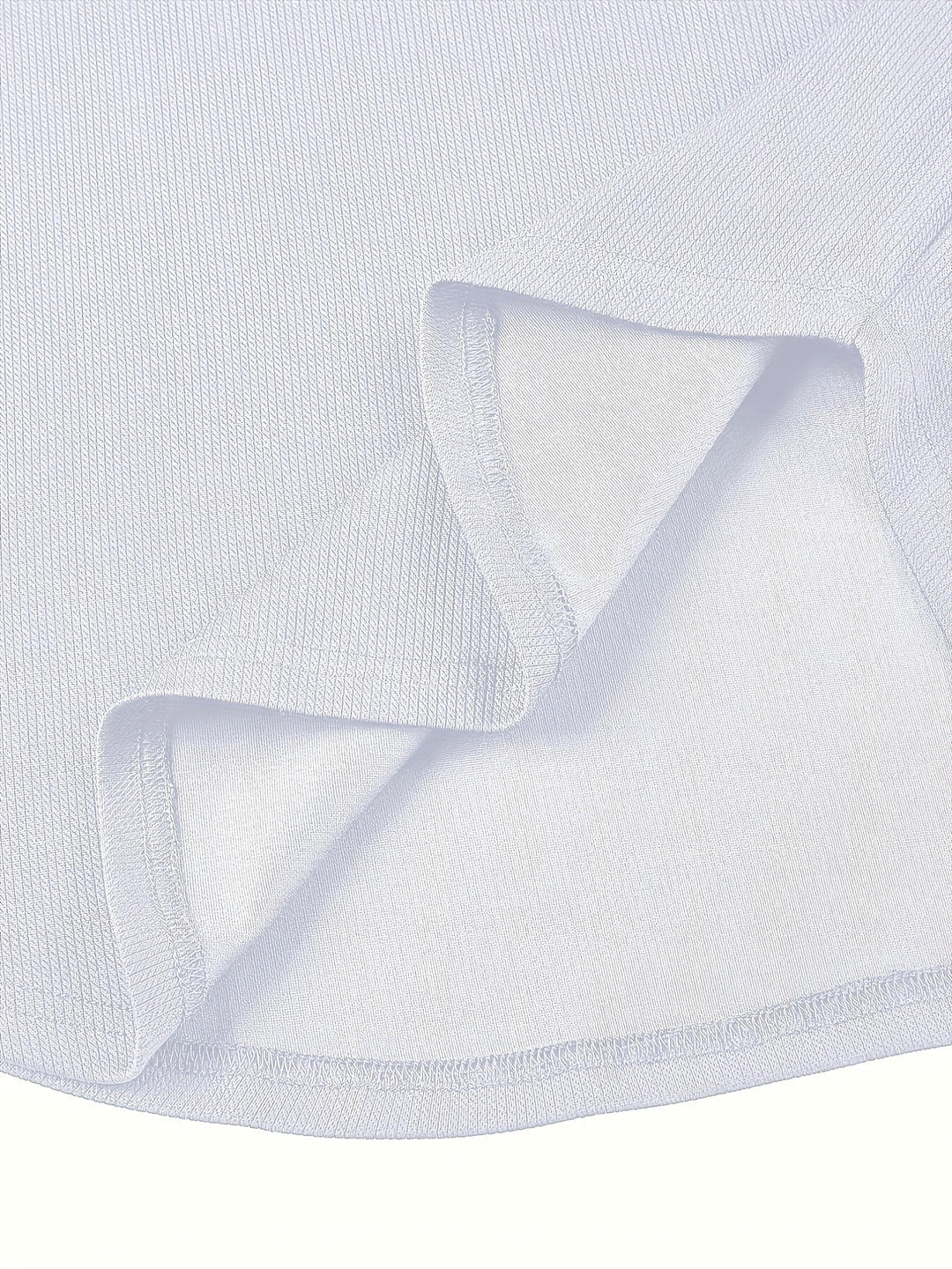 Men's T-shirt with Deep V-neck and Texture – Rafael-White-S-State of Style