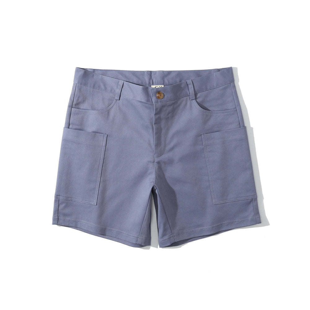 Men's utility shorts made from stretch cotton blend – Finn-Blue-XS-Nora Luxe