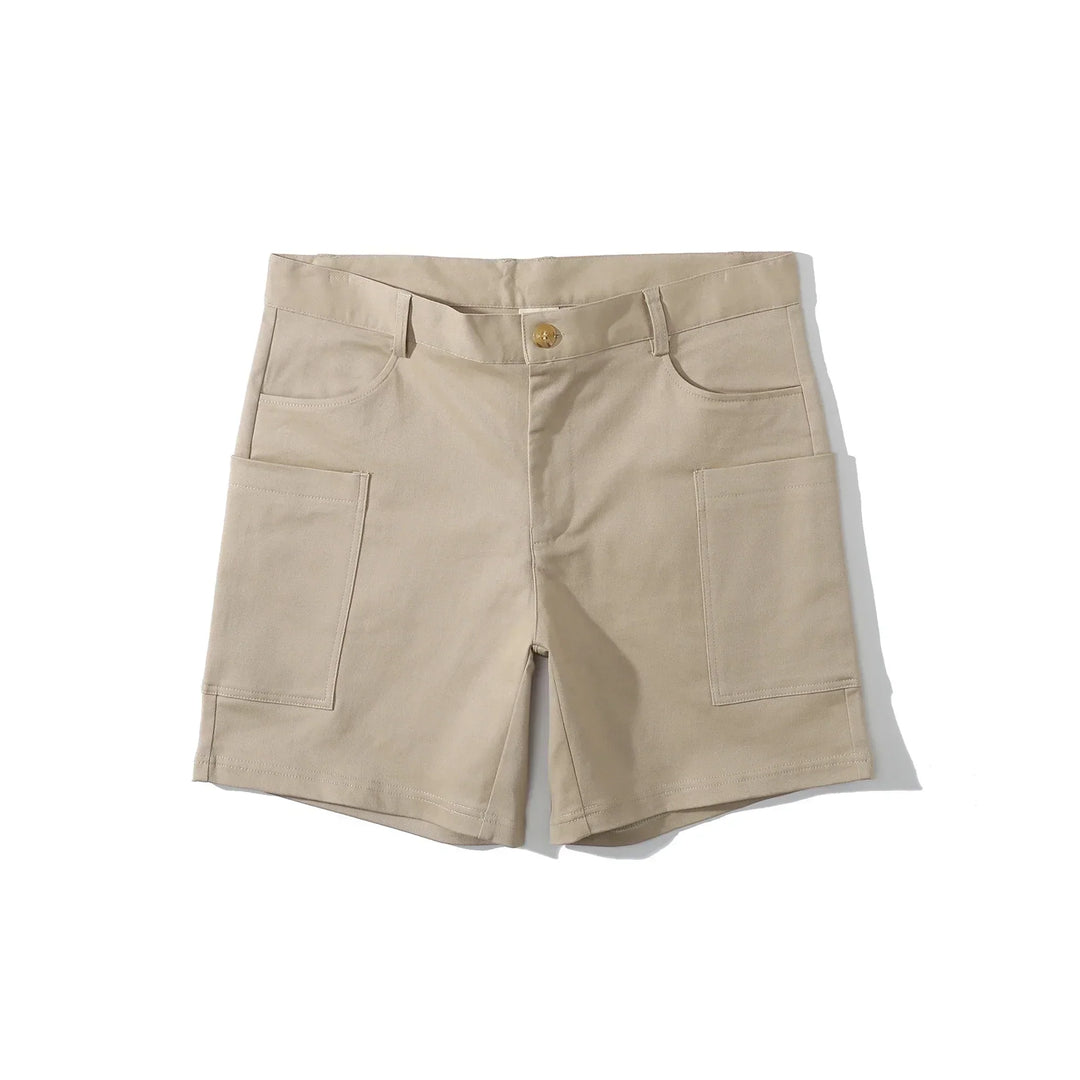Men's utility shorts made from stretch cotton blend – Finn-Blue-XS-Nora Luxe