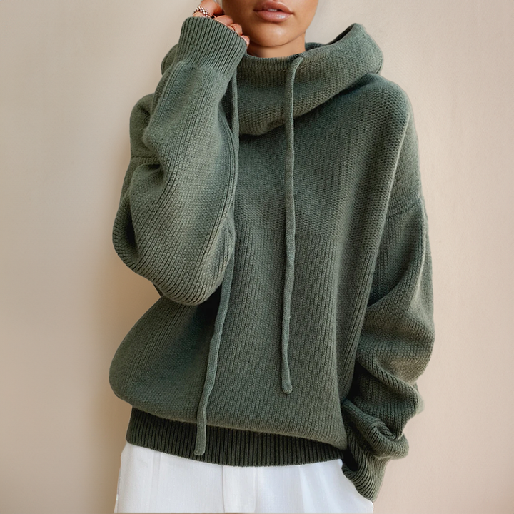 Merino Wool Ladies' Turtleneck - Lena-Green-XS-Nora Luxe