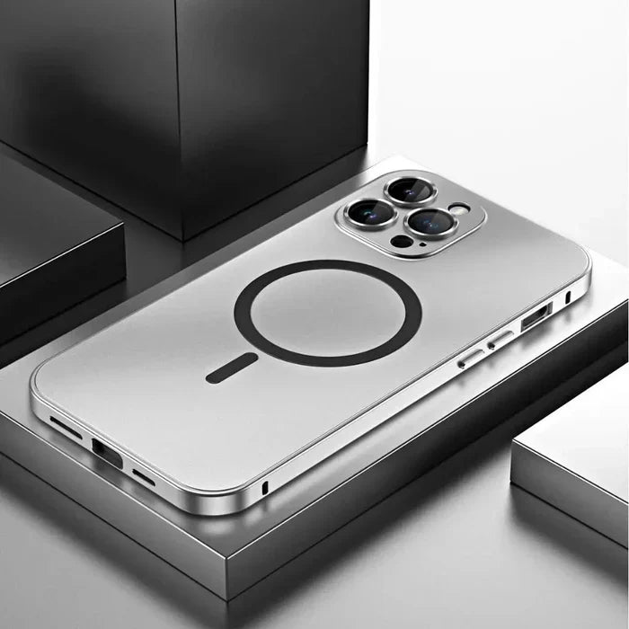 Metal Case for iPhone - MagCase-Silver-iPhone 15 Pro Max-Nora Luxe