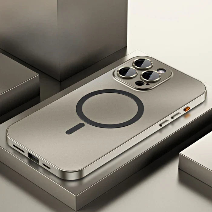 Metal Case for iPhone - MagCase-Silver-iPhone 15 Pro Max-Nora Luxe