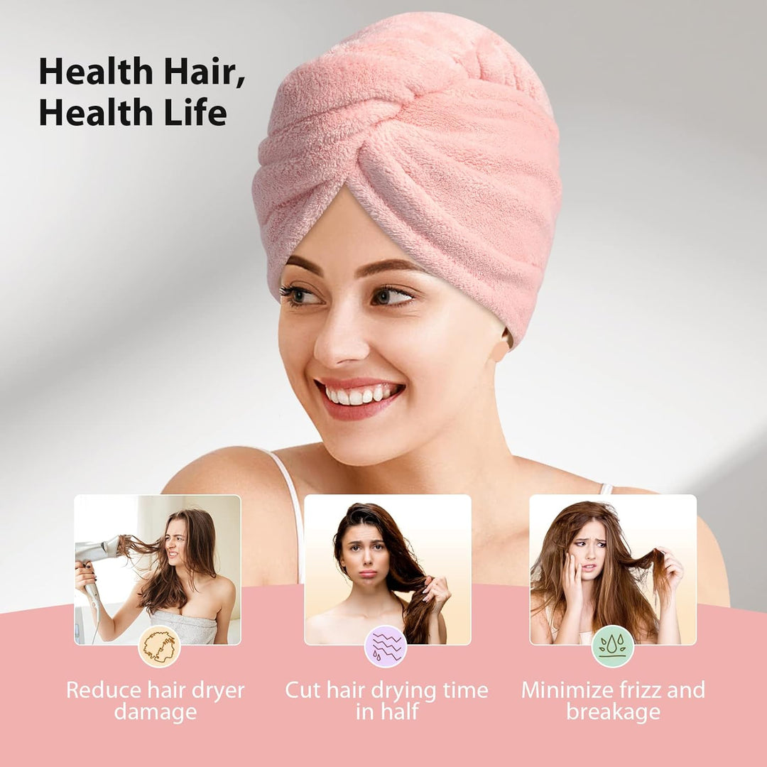 Microfiber Hair Towel Wrap – 3 Pack-Set 1-Nora Luxe