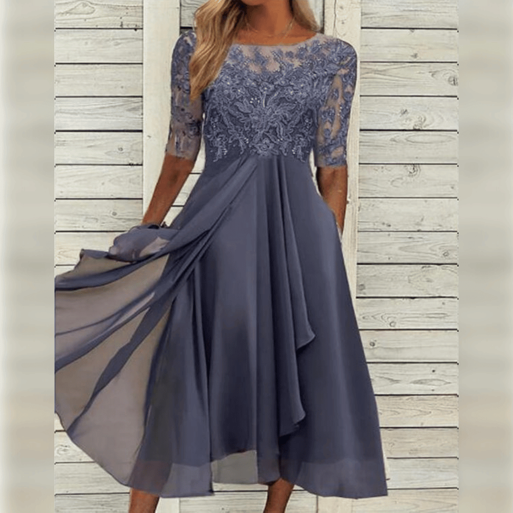 Midi dress for any occasion - Elena-Gray-XS-Nora Luxe
