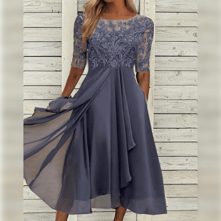 Midi dress for any occasion - Elena-Gray-XS-Nora Luxe