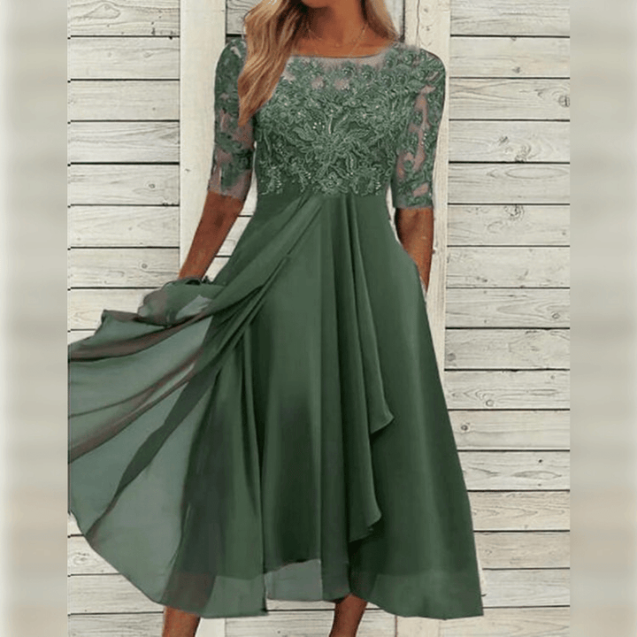 Midi dress for any occasion - Elena-Green-XS-Nora Luxe